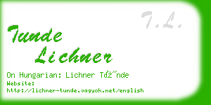 tunde lichner business card